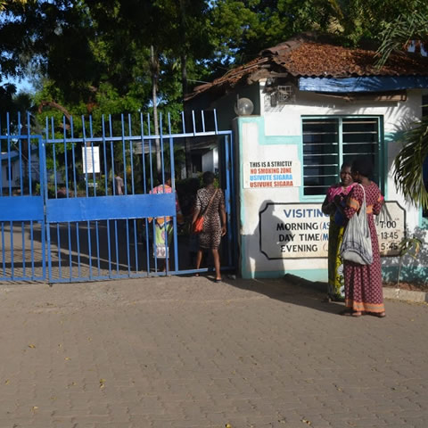 security guard manning hospital gate